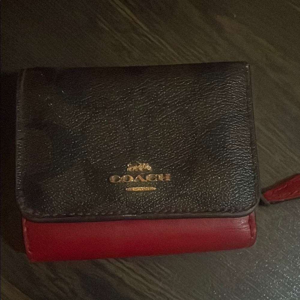 Coach Black and Red Wallet